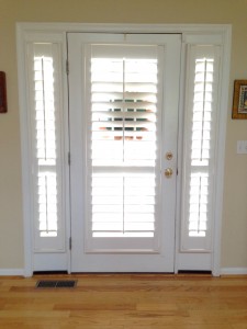 Door and window showing custom blinds