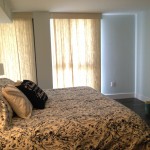 Closed custom curtains in a bedroom in Millville DE